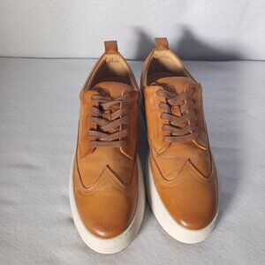 Greats Royale Court Sneakers USA Made Wingtip Men’s 13 Cognac Leather Rare